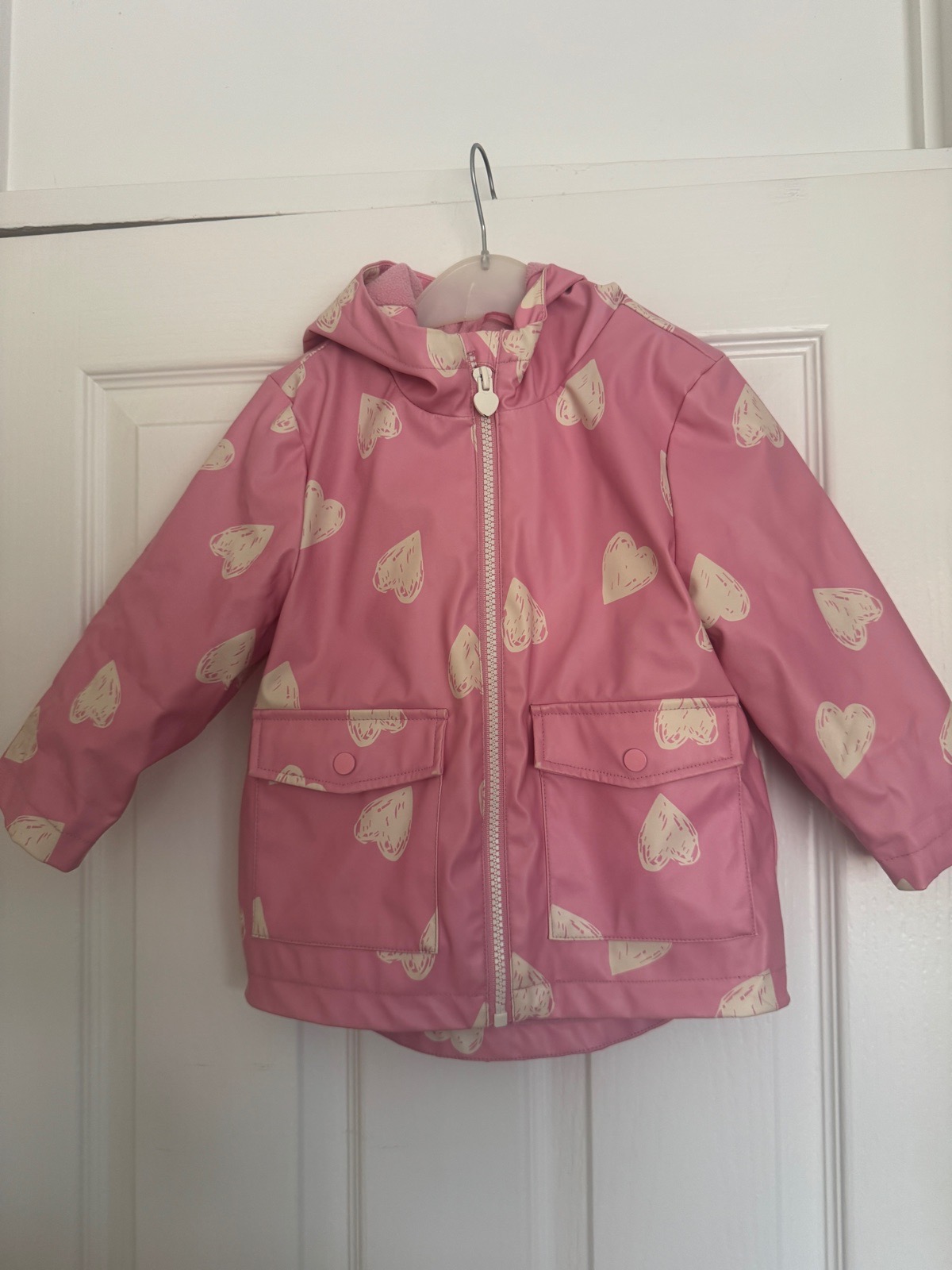 Girls pink raincoat