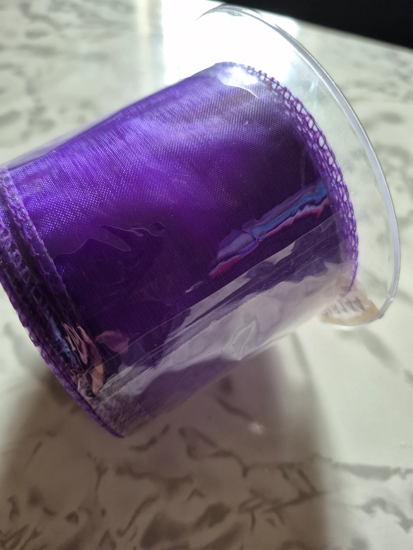 Purple ribbon roll
