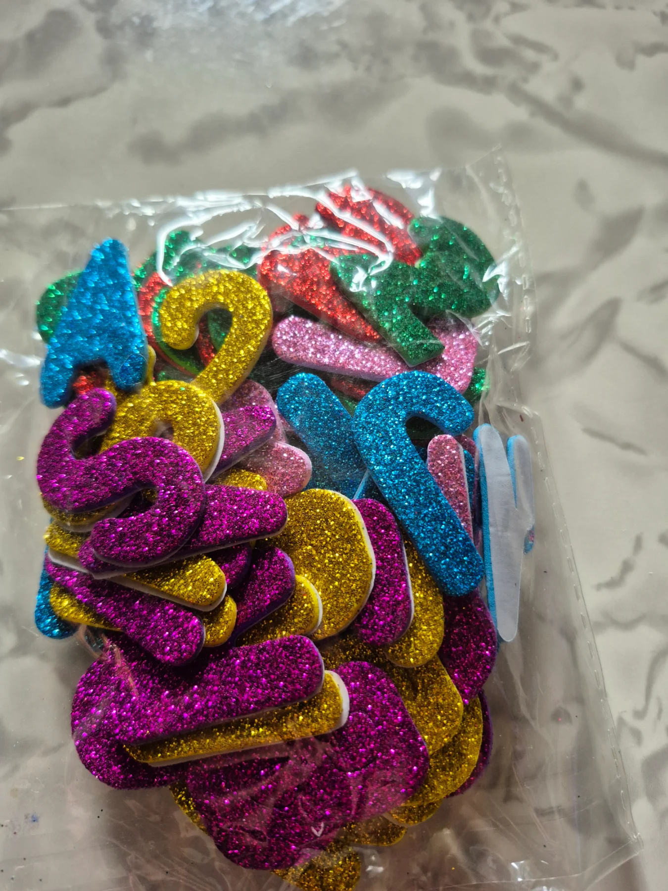 Glitter letters & numbers