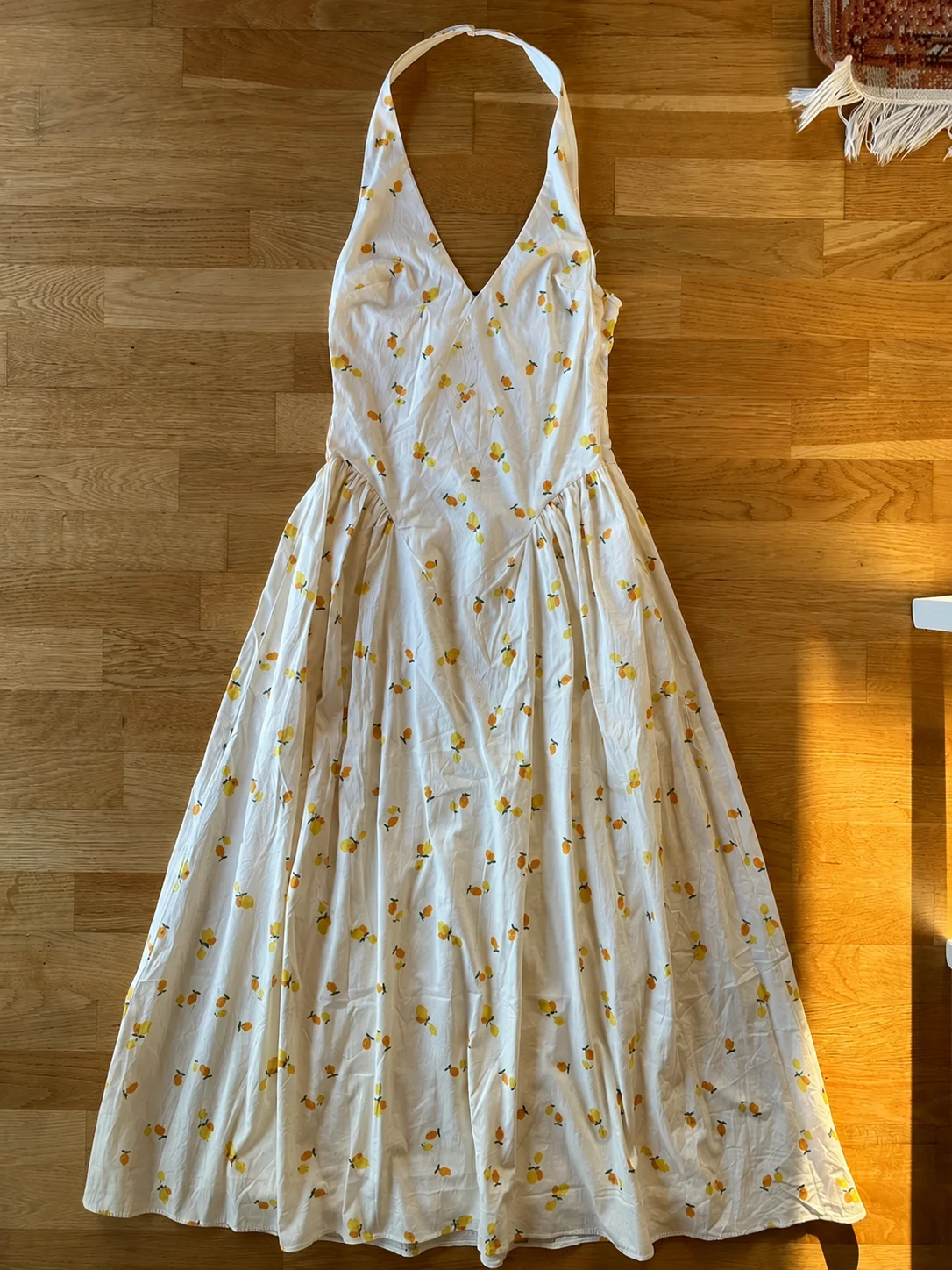 Classy Halter neck Poplin Midi Dress