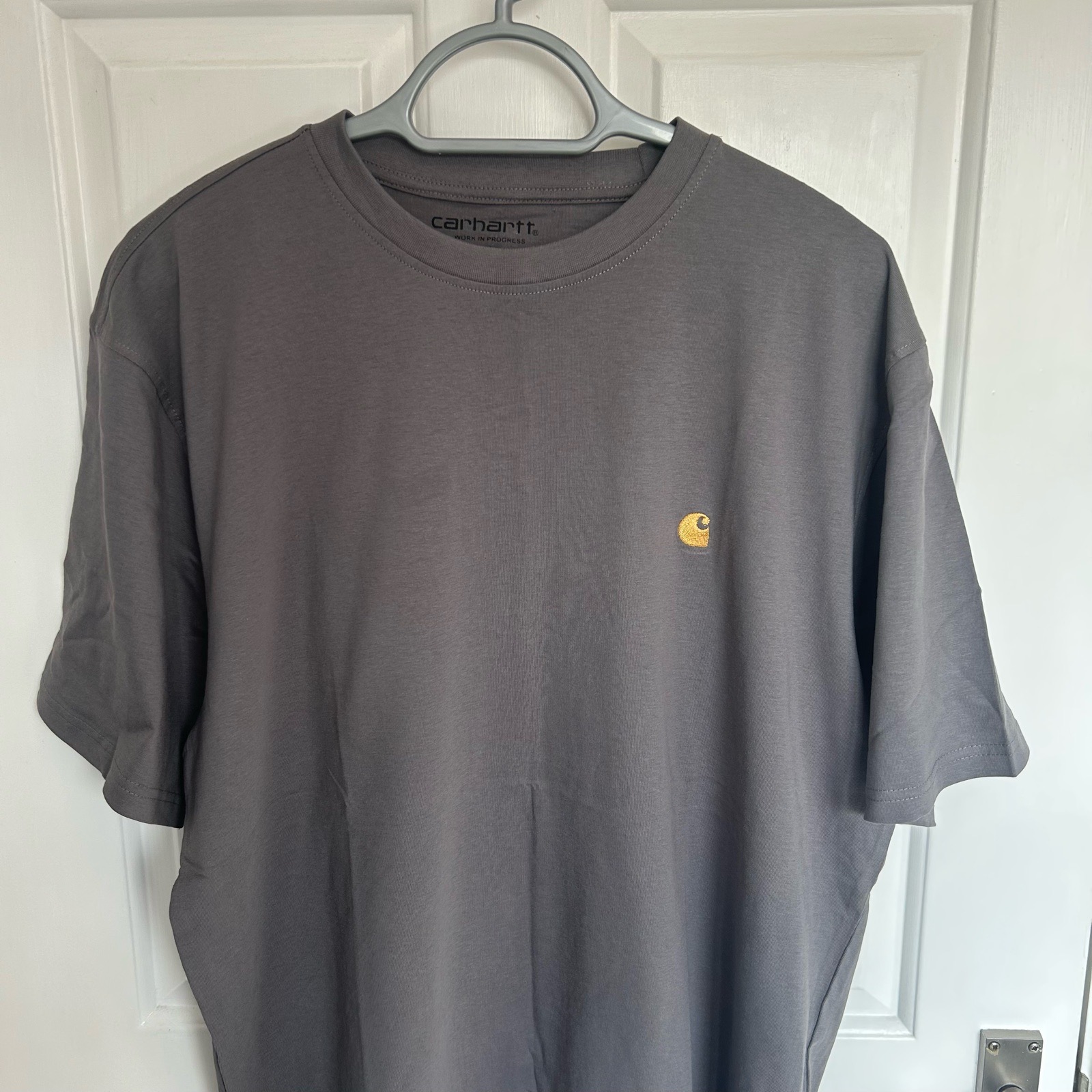 Carhartt WIP S/S Chase T-Shirt Grey 2XL XXL 100% Cotton