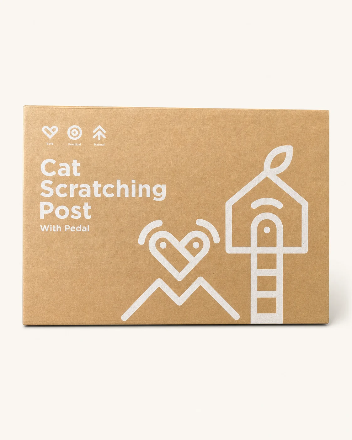 FUKUMARU Wall Mounted Cat Scratching Post Sisal Climbing Step Platform Kit