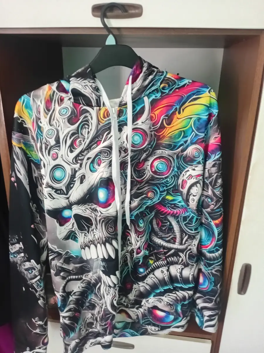 Skull hoodie jacket size xl