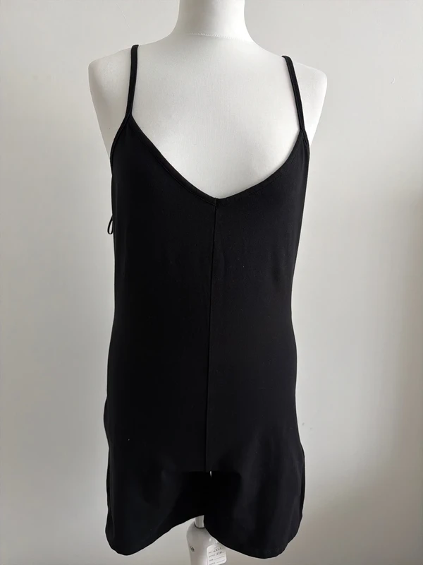 #003 Summer sale Primark black jumpsuit with straps size L uk 14/16 eur 42/44