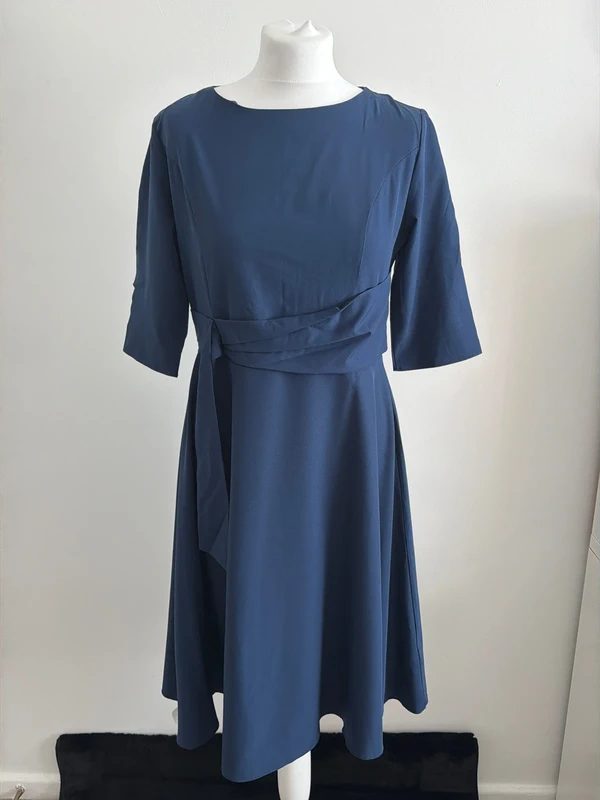 #090 Navy blue dress, size L
