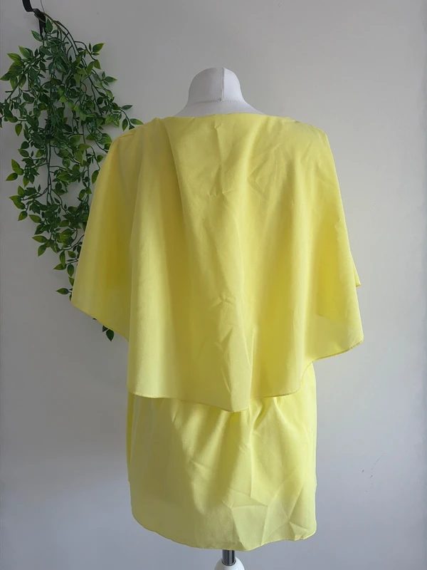 #030 Yellow airy dress size around S