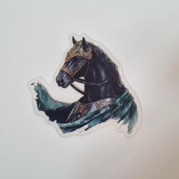 Regal Black Warhorse – Fantasy Vinyl Sticker