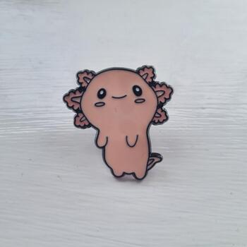 Cute Axolotl Enamel Pin Badge – Adorable Creature Badge