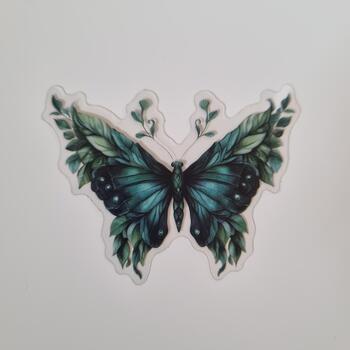 Leafy Emerald Butterfly – Nature Magic Vinyl Sticker