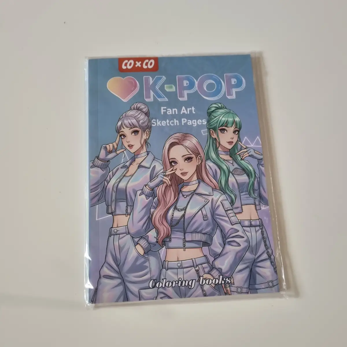 K-Pop Colouring Book Fan Art Sketch Pages Illustrations CO x CO Range