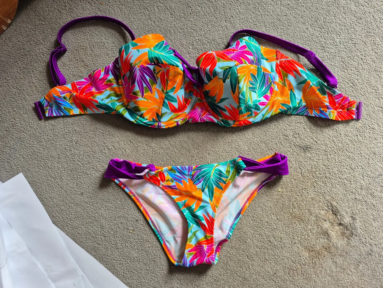 Pour Moi 34FF Bikini and Size 12 matching pants