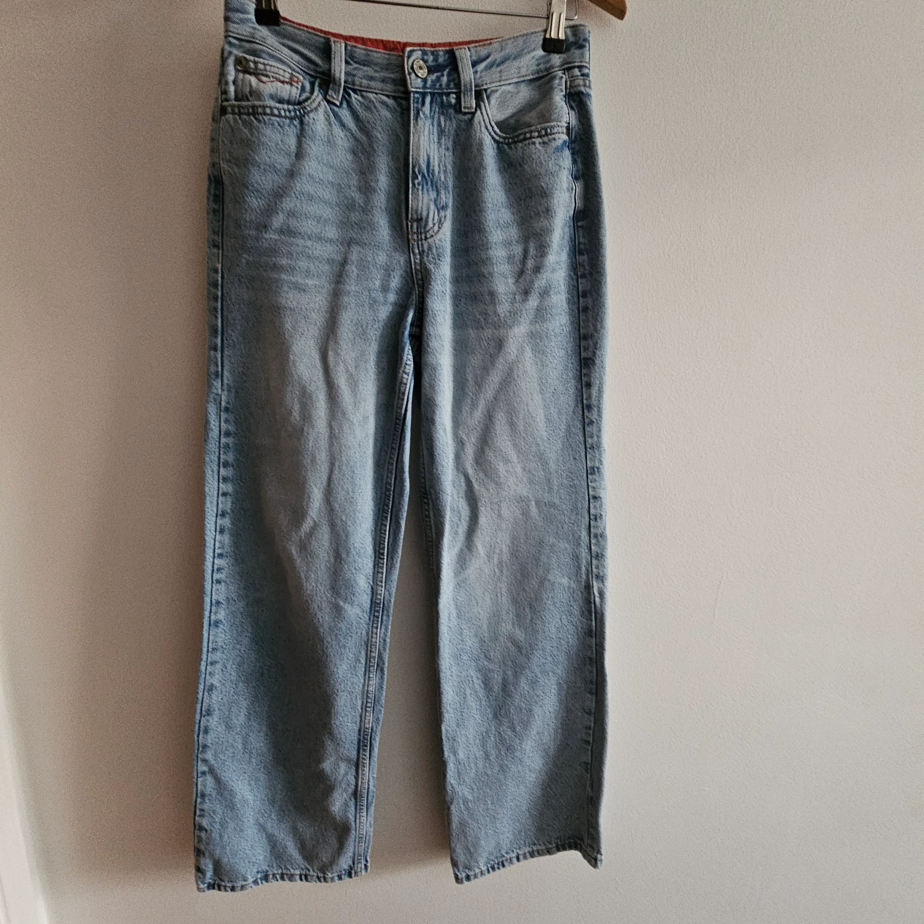 River Island Light Blue Straight Leg Jeans (UK 8R)