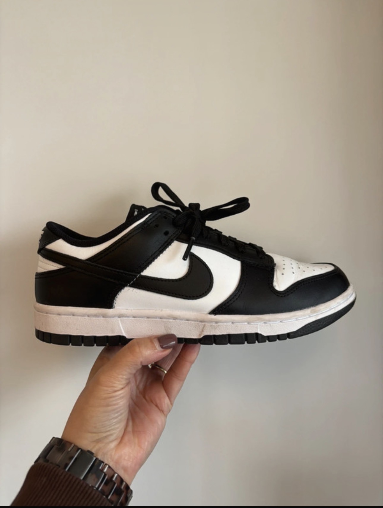 Nike Dunk low Panda black and white GS uk size 5