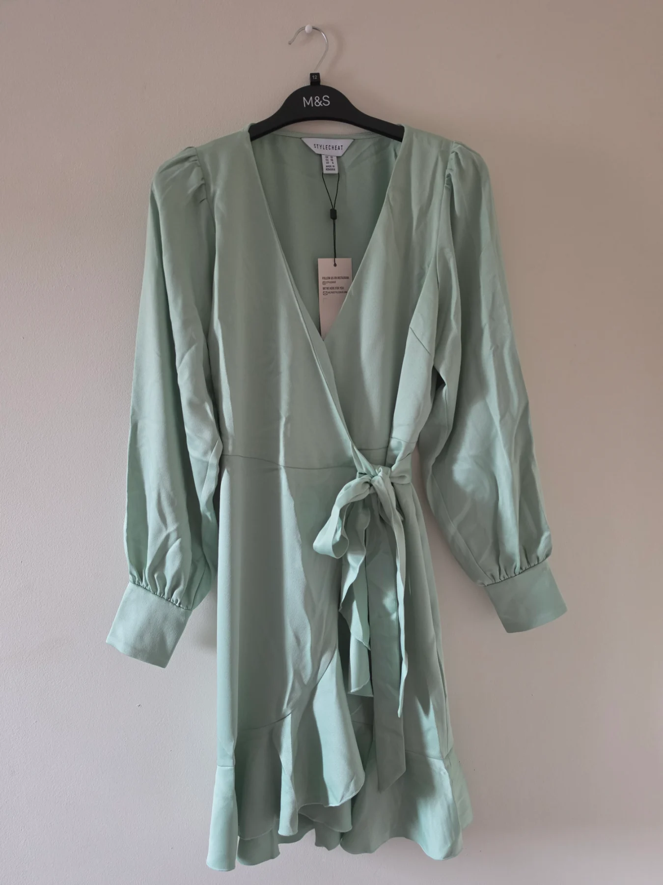 Beautiful Satin wrap dress. Size 10