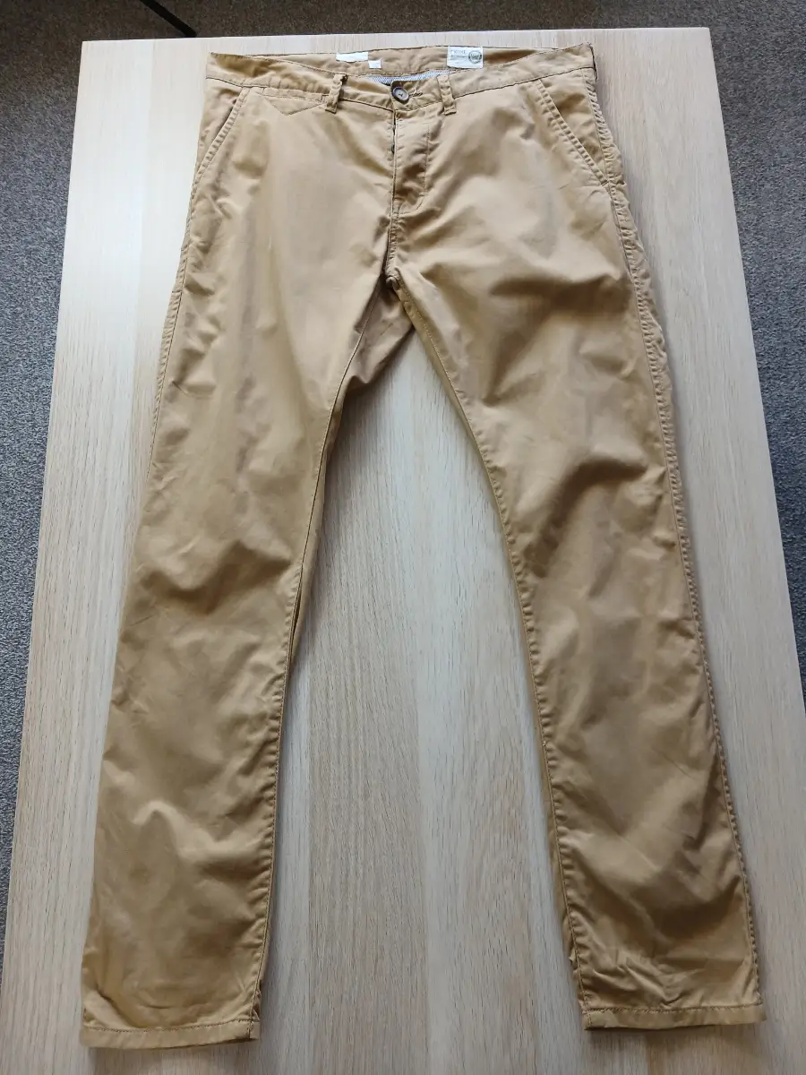 Next Mens Chino 36R Slim Fit Tan Brown Khaki Trousers Smart Casual Cotton Pants