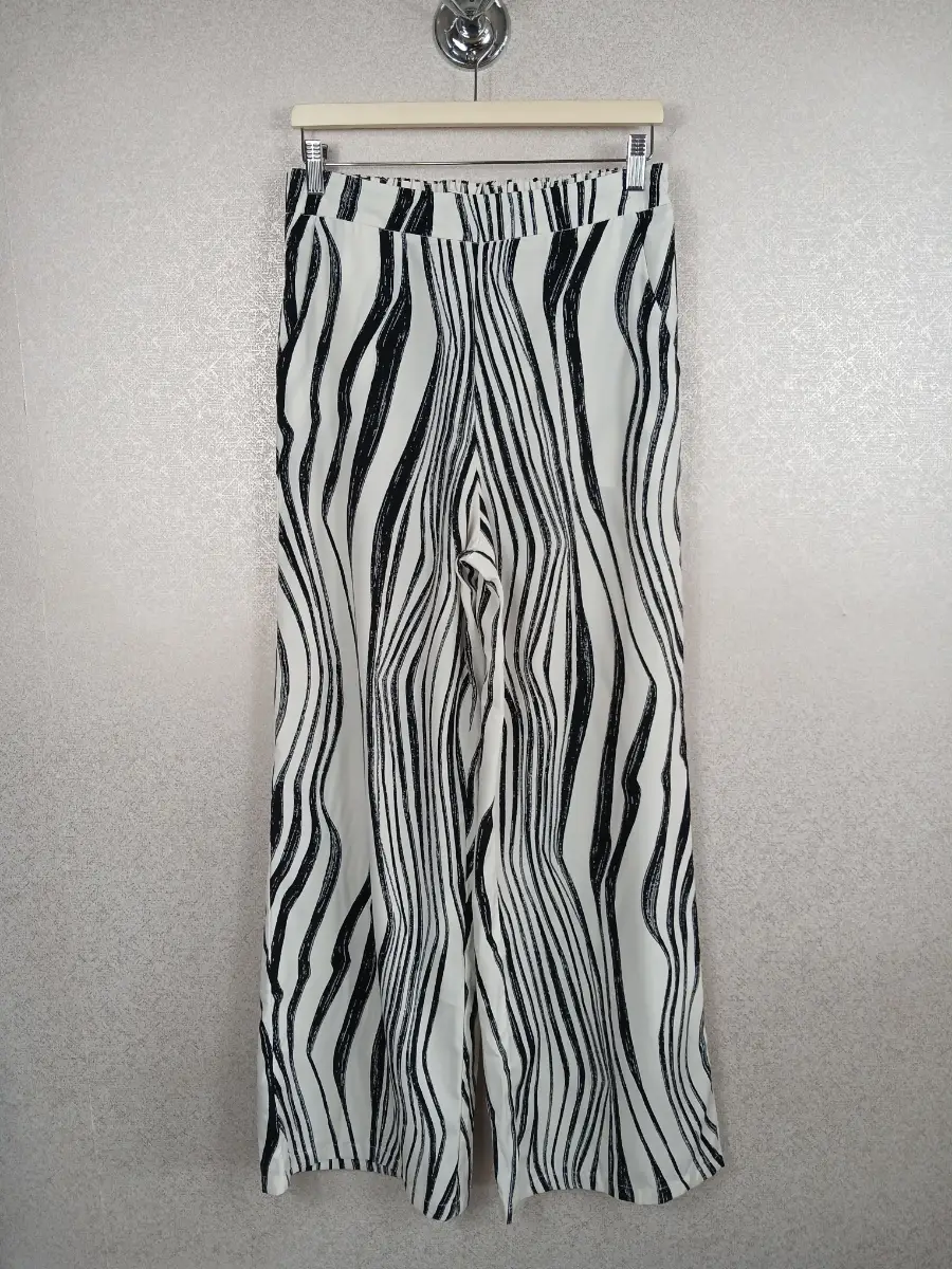 Vera & Lucy Zebra Print Wide Leg Palazzo Summer Holiday Trousers Size Large VGC