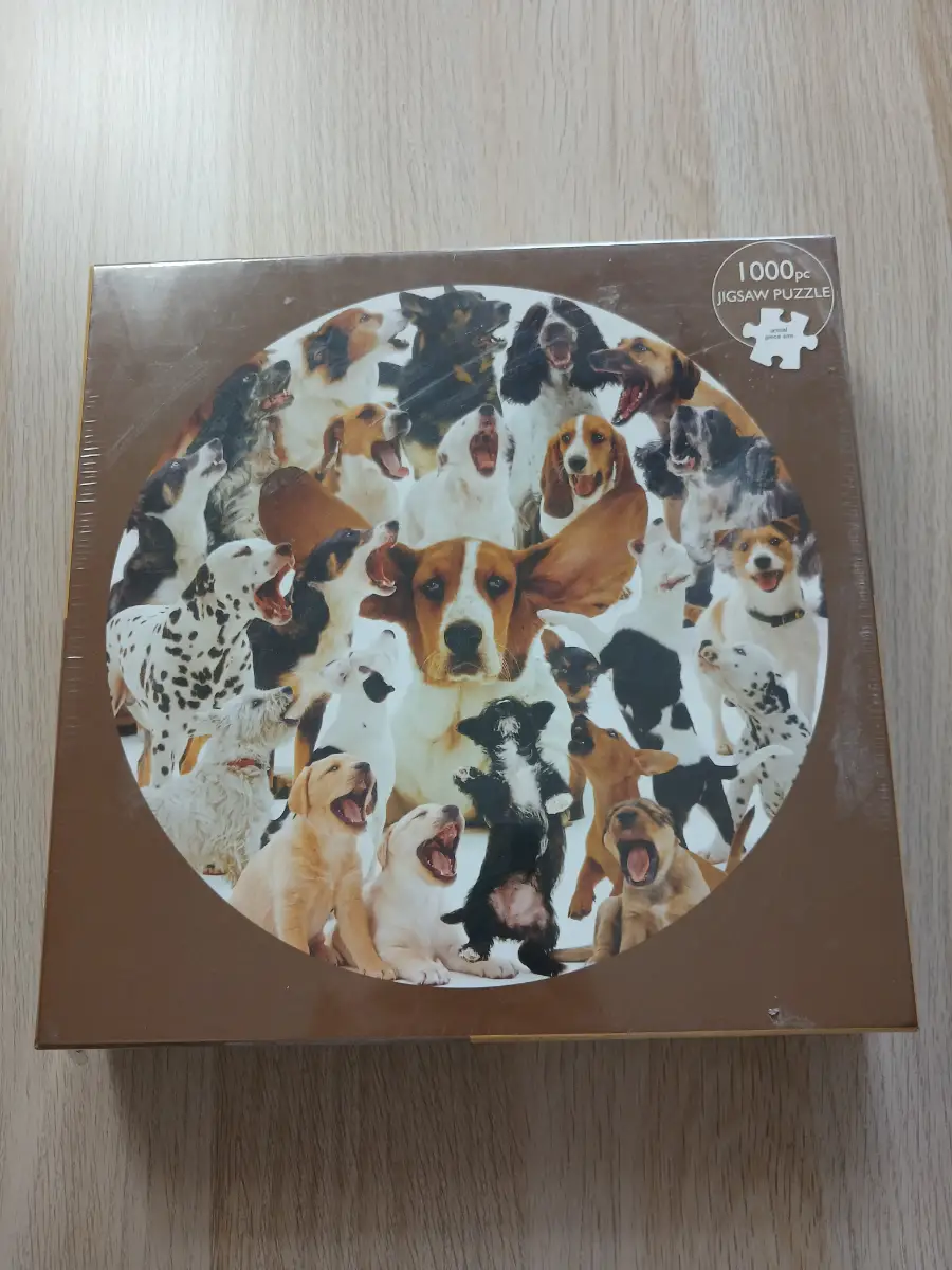 Otter House Dogtastic 1000 Piece Circular Jigsaw Puzzle Dogs Puppies Round BNIB
