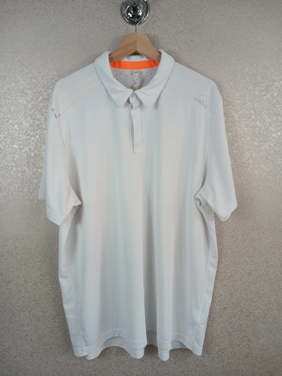 Adidas Climachill Polo Shirt Mens 2XL White Golf Tennis Training Gym Sports Top