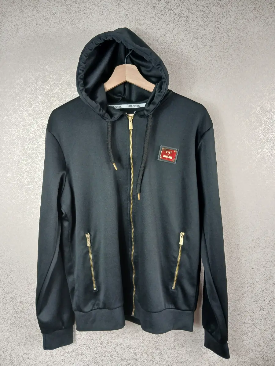 Mudda Funk London Womens Hoodie Full Zip Black Gold Tracksuit Top Streetwear L