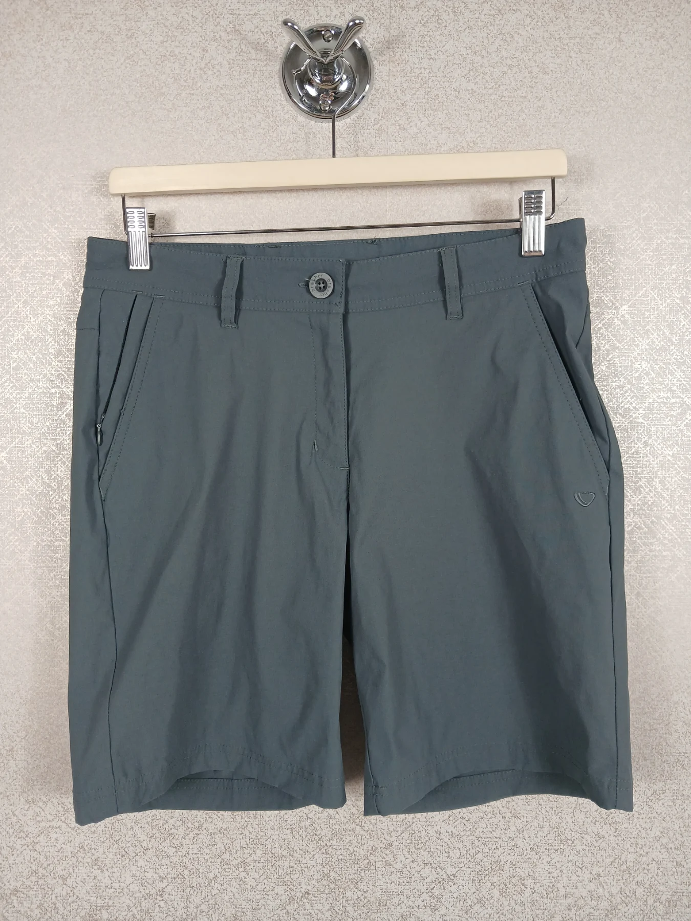 Brasher Womens Grey Stretch Walking Shorts Size UK 10 Hiking Outdoor Combat Tech
