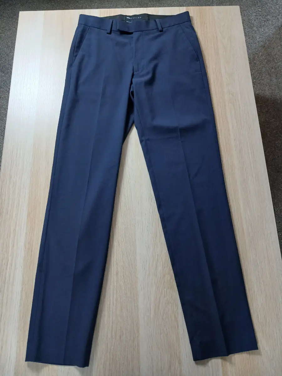 Asos Design Mens Navy Blue Smart Suit Trousers Formal Dress Pants W30 L32 30x32