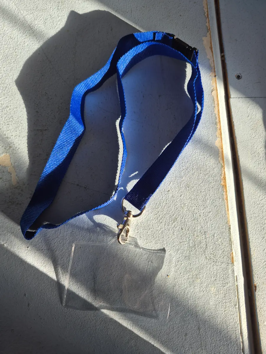 Blue Lanyard & holder