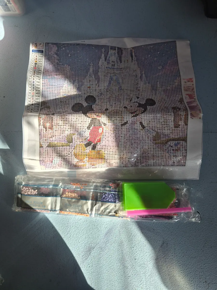 Diamond Painting Kit Mickey & Minnie Mouse 30x30cm