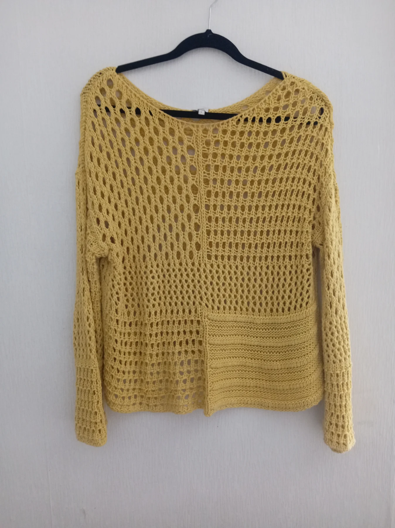 River island mustard yellow open-knit jumper