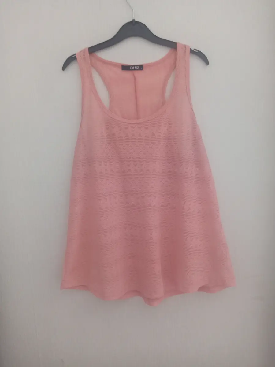 Quiz coral flowy sleeveless vest top size 12 very good condition