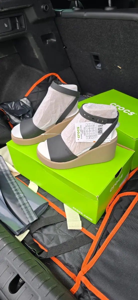 Crocs - brooklyn ankle strap wedge  Size 2 UK