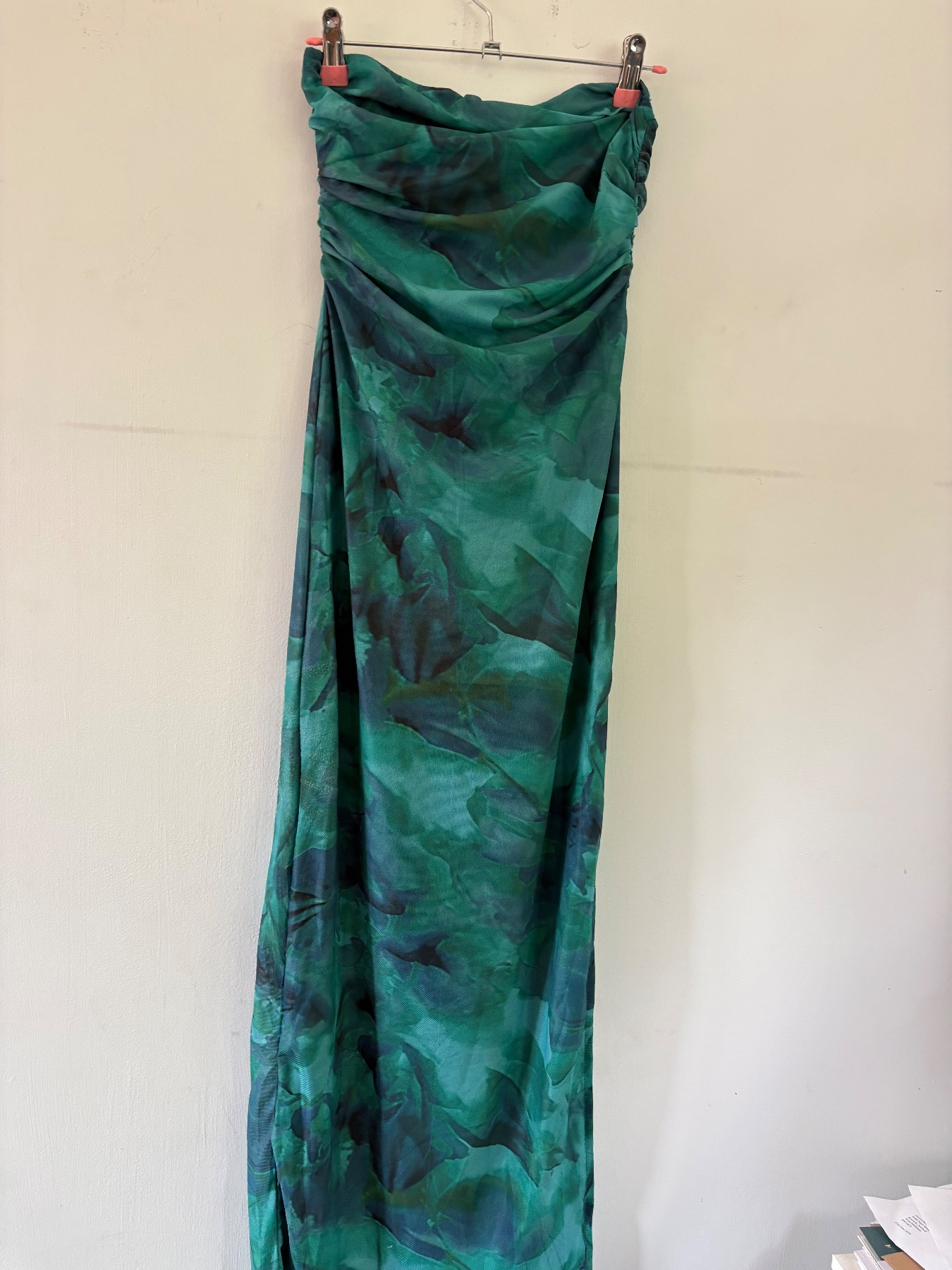Strapless evening dress
