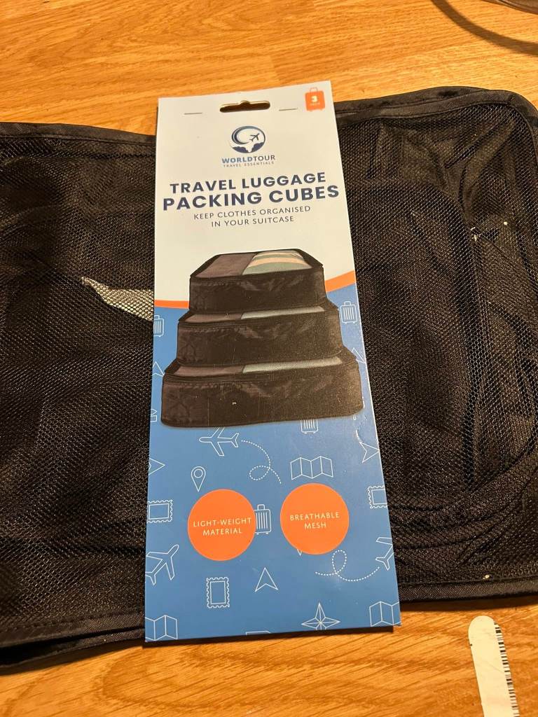 Travel Luggage Packing Cubes - Pack of 3