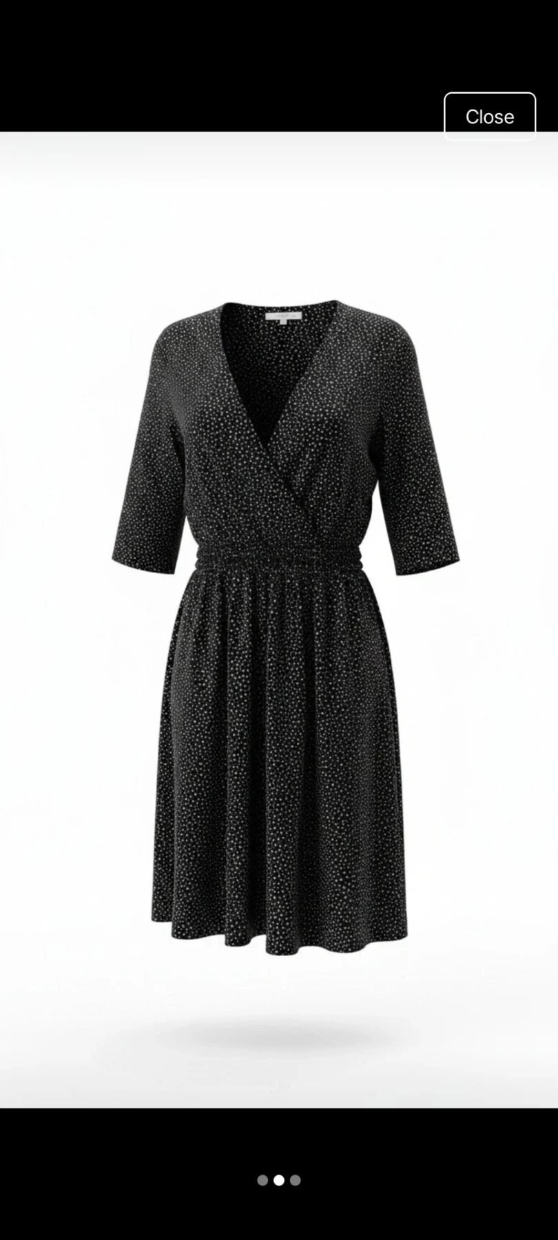 Black dotty dress