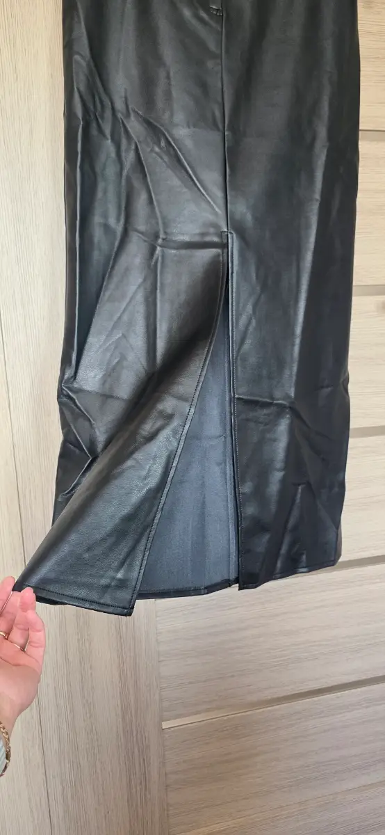 Long leather skirt