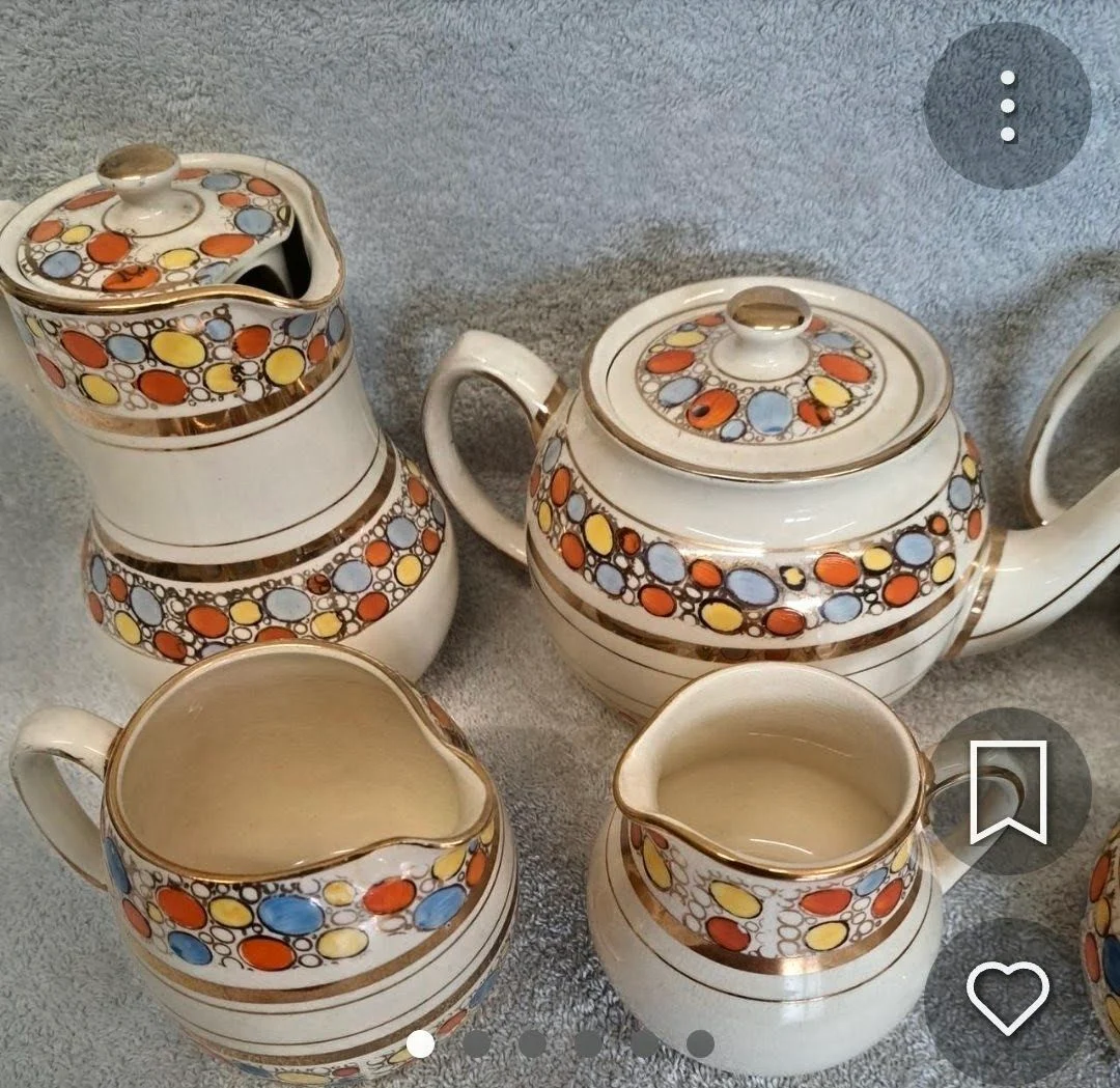 Sadler 1970s bubble pattern tea / coffee set