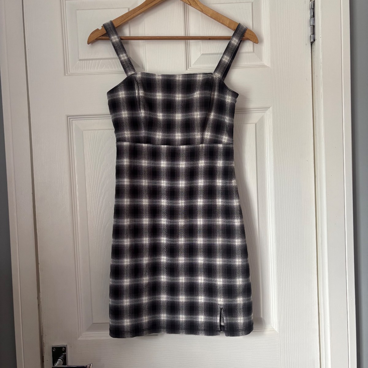 BNWT Hollister Black & White Checkered Y2K Style Pinafore Dress Size XS