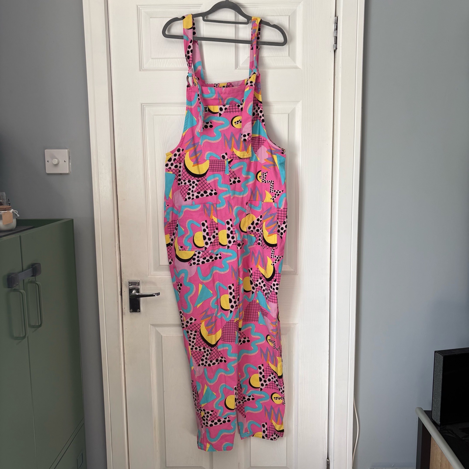 Lucy & Yak Bayside Dungarees UK 12R Rare Limited Edition 2020 Pink Memphis