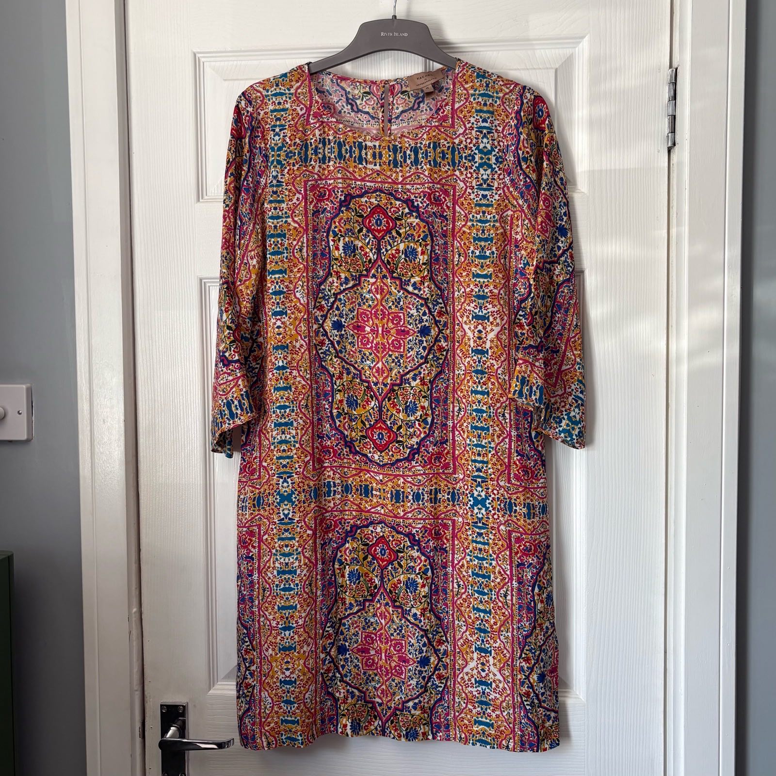 Kachel x Anthropologie Silk Blend Boho Tunic Dress UK Size 10