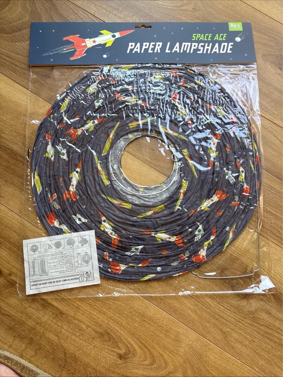 Paper Lampshade Space Boys Rockets Rex London