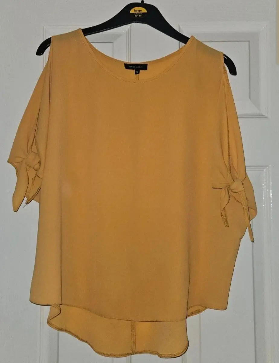 New Look Ladies Size 12 Mustard Yellow Blouse