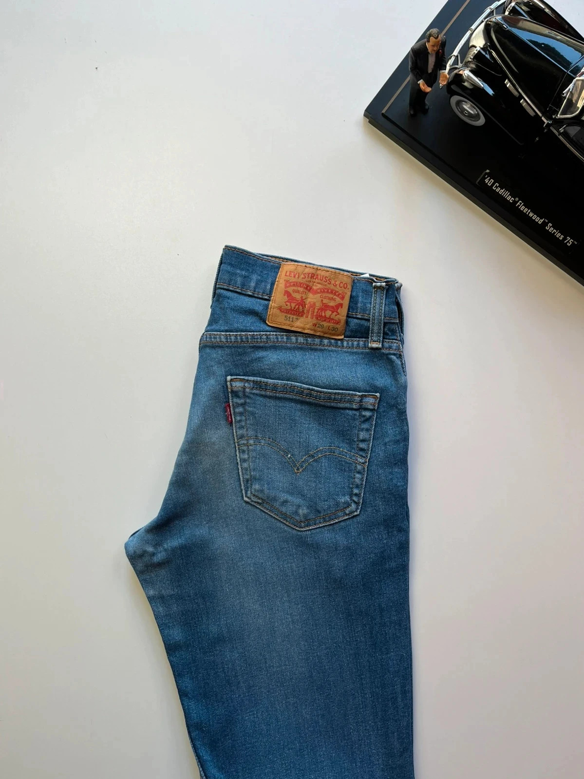 Levi’s vintage 511 slim fit blue stretch men’s jeans W29 L29 Altrered