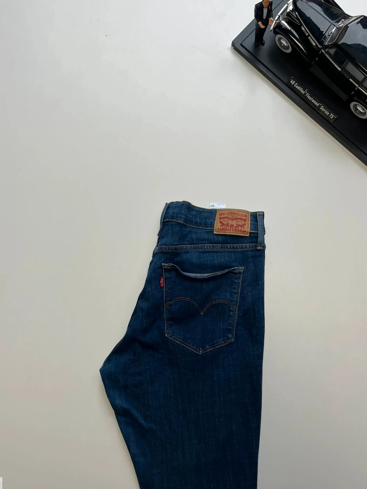 Levi’s vintage 311 shaping skinny mid-rise stretch navy women’s jeans UK12 W31 L29 Altered