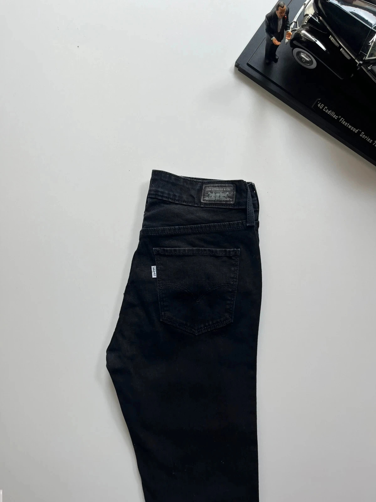 Levi’s legging black stretch mid-rise women’s leggings UK6 W25 L28 Altered