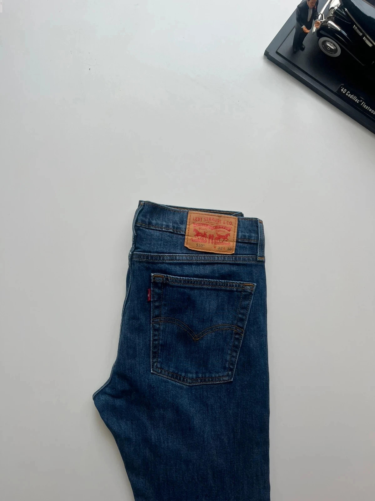 Levi’s vintage 510 skinny navy stretch men’s jeans W32 L28 Altered