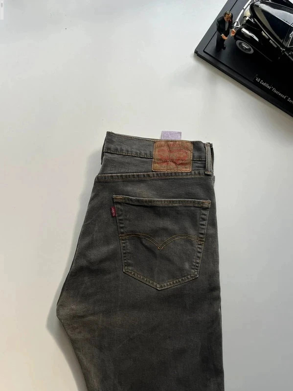 Levi’s vintage 505 classic true straight leg grey men’s stretch workwear jeans W36 L32