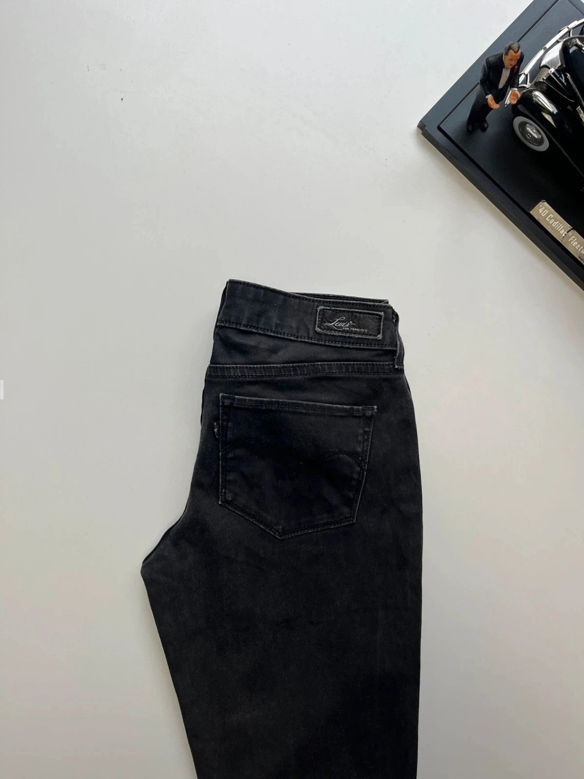 Levi’s vintage lo-rise slim fit black stretch women’s jeans UK10 W28 L33