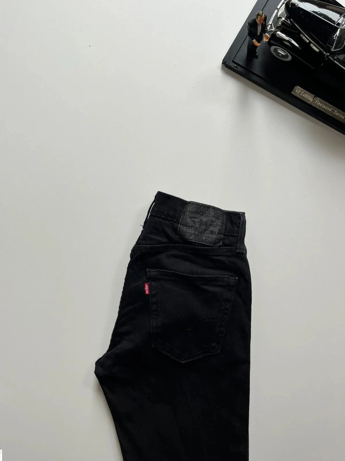 Levi’s vintage 512 slim taper black stretch men’s jeans W28 L31 Altered