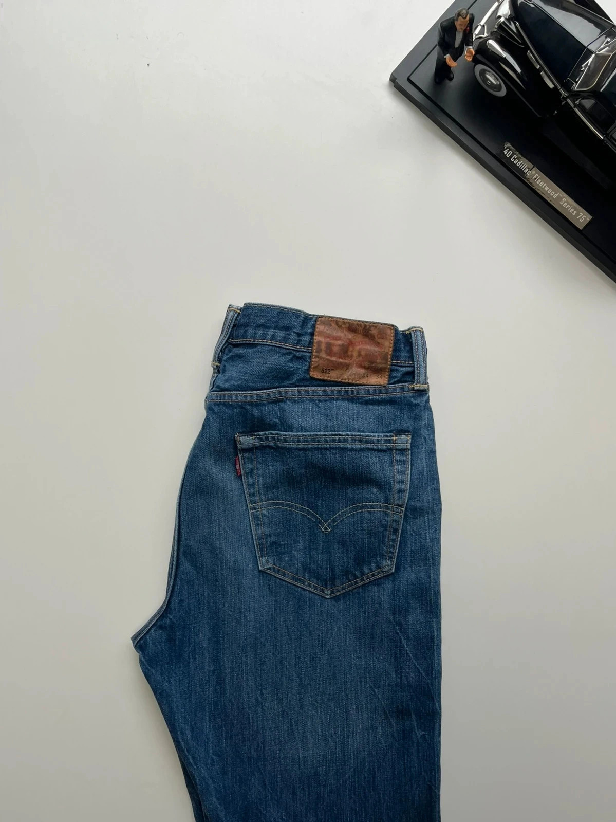 Levi’s vintage 522 discontinued slim taper hi-rise mom-style blue women’s jeans UK16 W34 L32 Altered