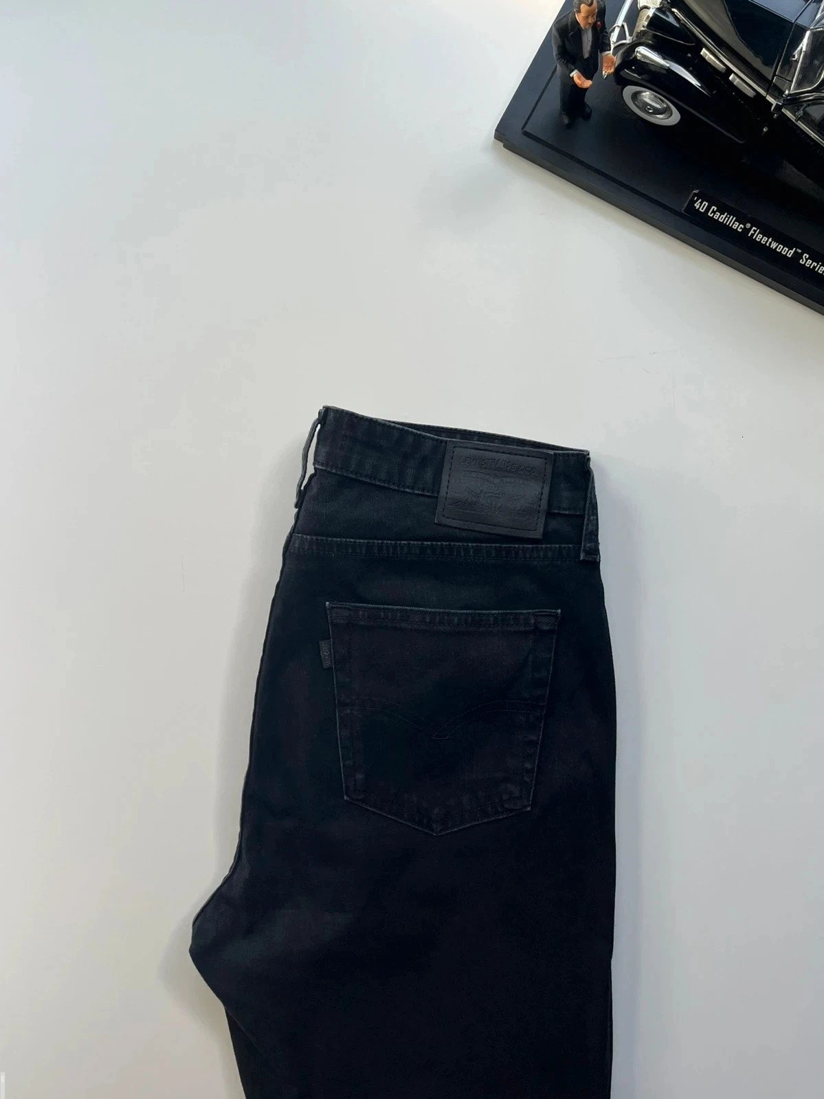 Levi’s vintage premium 721 high-rise skinny stretch black women’s jeans UK12 W31 L26 Altered