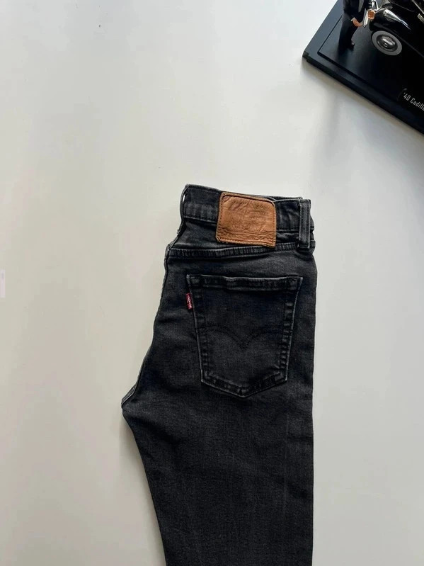Levi’s vintage premium 510 slim tapered high-rise stretch black women’s jeans UK8 W27 L29 Altered